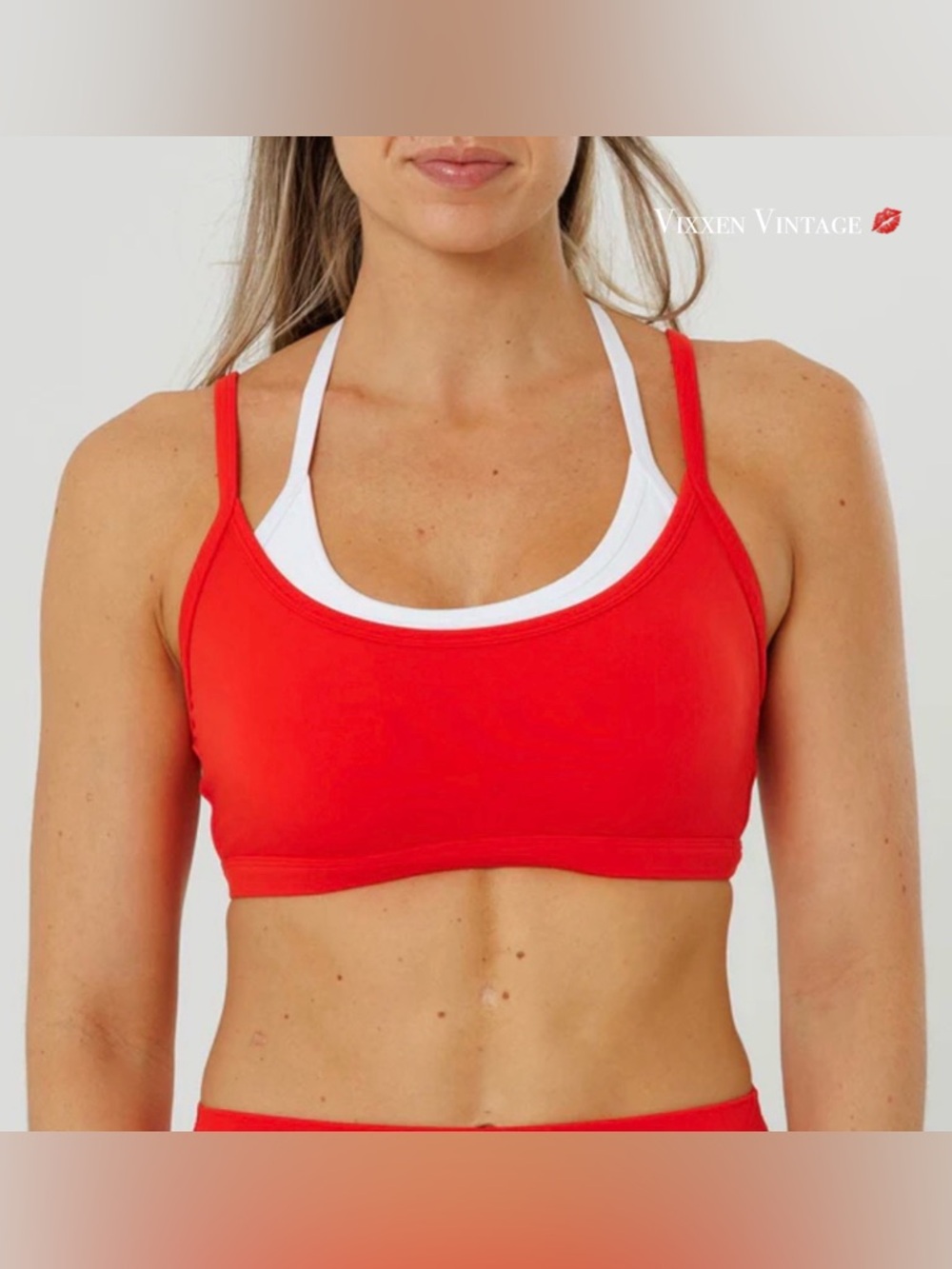PARAGON RELUNA 'DOUBLE-LAYER SPORTS BRA' IN STRAWBERRY